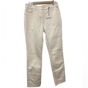 Philosophy Di Lorenzo Serafini White Straight Leg Jeans Women Size 10 Inseam 31”